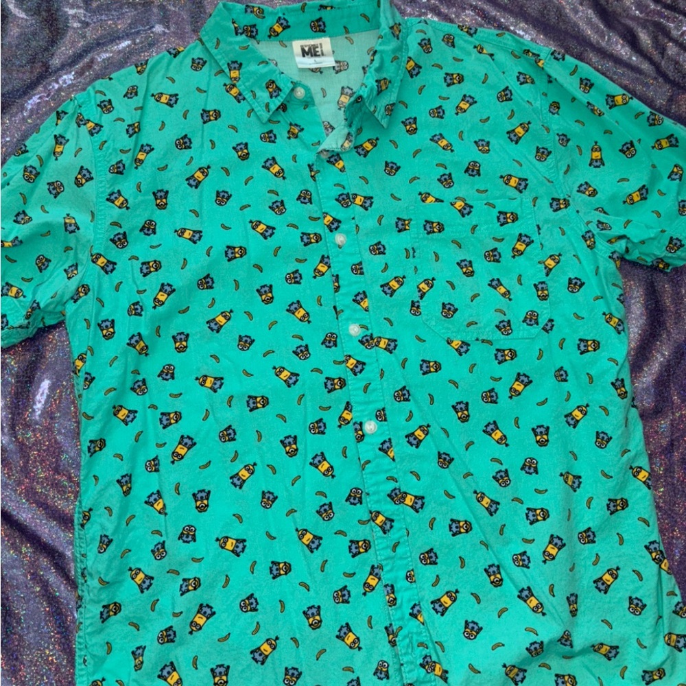 Despicable Me Minions Mens Button Up Shirt